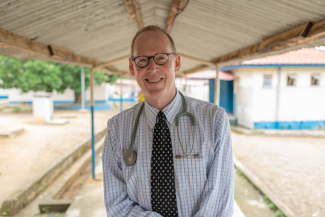 Paul Farmer at the Koidu Government Hospital in Koidu, Sierra Leone, in 2015.