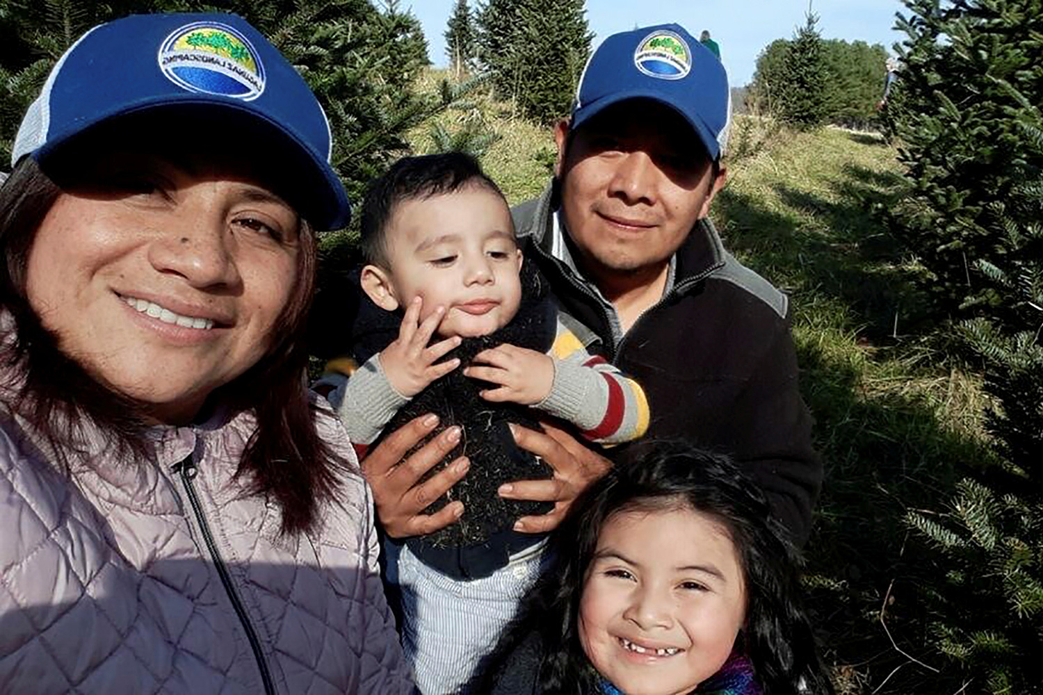 The photo shows the family together and apparently healthy.