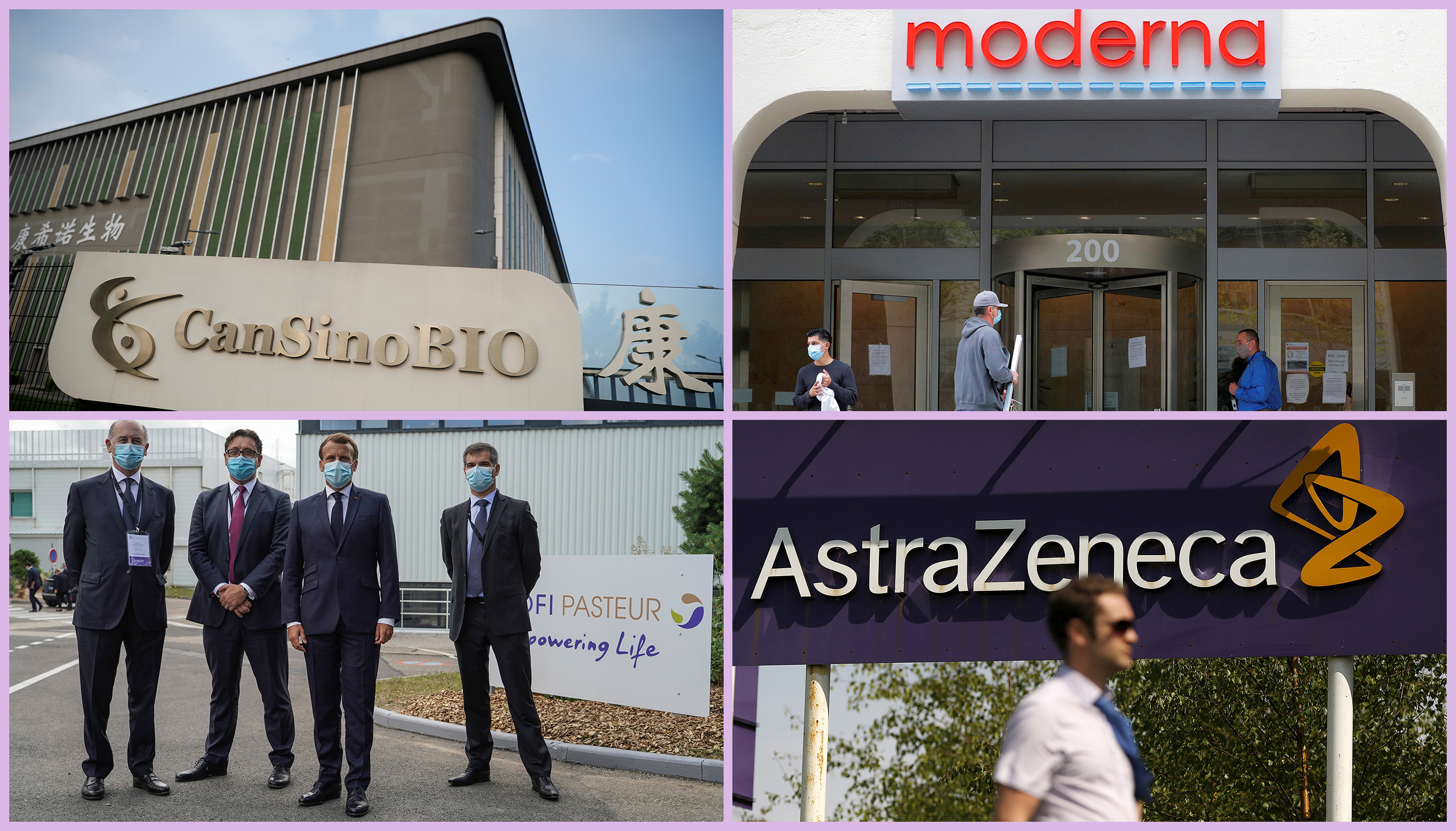 This is a composite photo showing the four manufacturers.