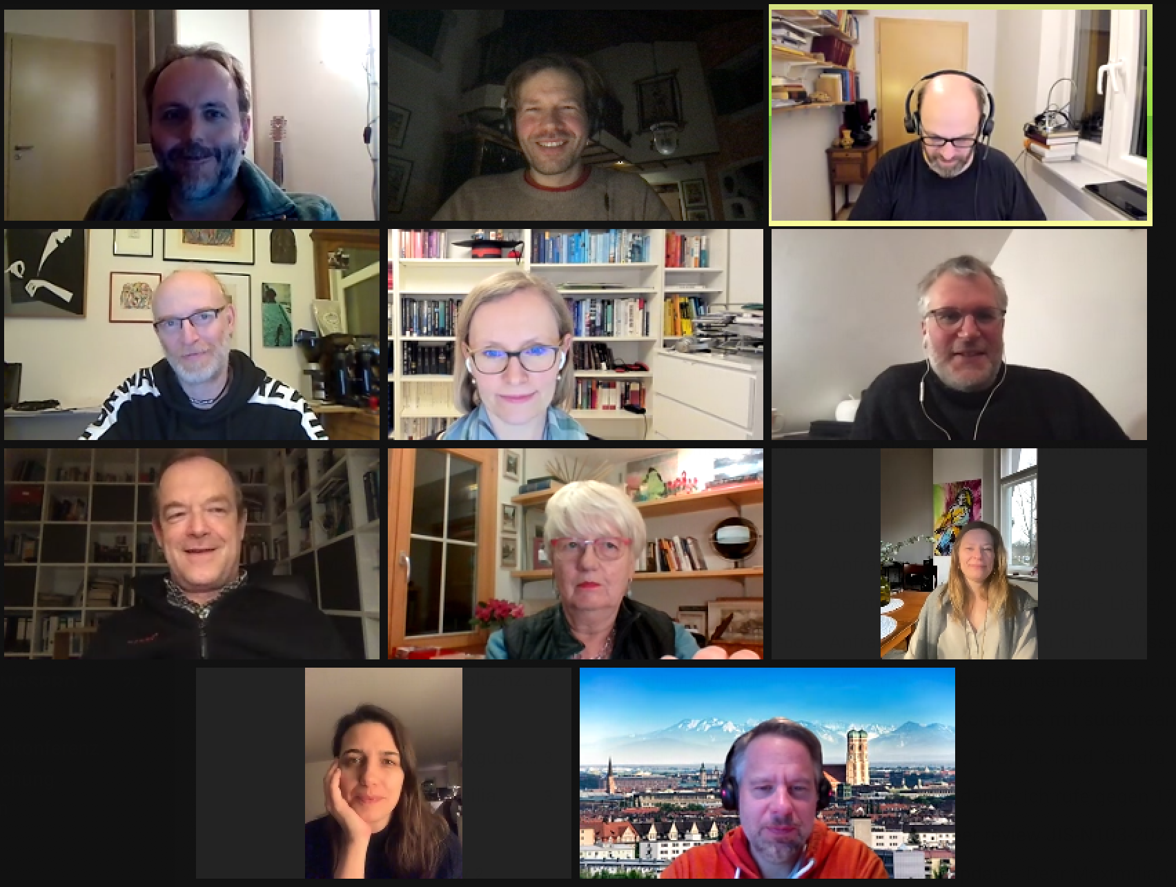 Members of the "No-COVID" group discuss their plans on a Zoom call on January 31, 2021.