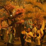 A "fire dragon" made from incense sticks is paraded at an event celebrating the mid-autumn festival in Hong Kong, on October 5, 2006. 