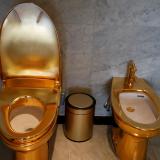  gold plated toilet and bidet 