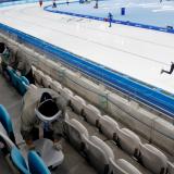 cleaning an ice rink