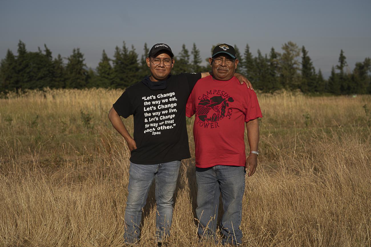 Marciano Sanchez and his father Lorenzo Sanchez Basurto (Mixteco) were displaced from their homeland in Mexico and moved to work on U.S. farms. They now challenge exploitive conditions on U.S. farms.