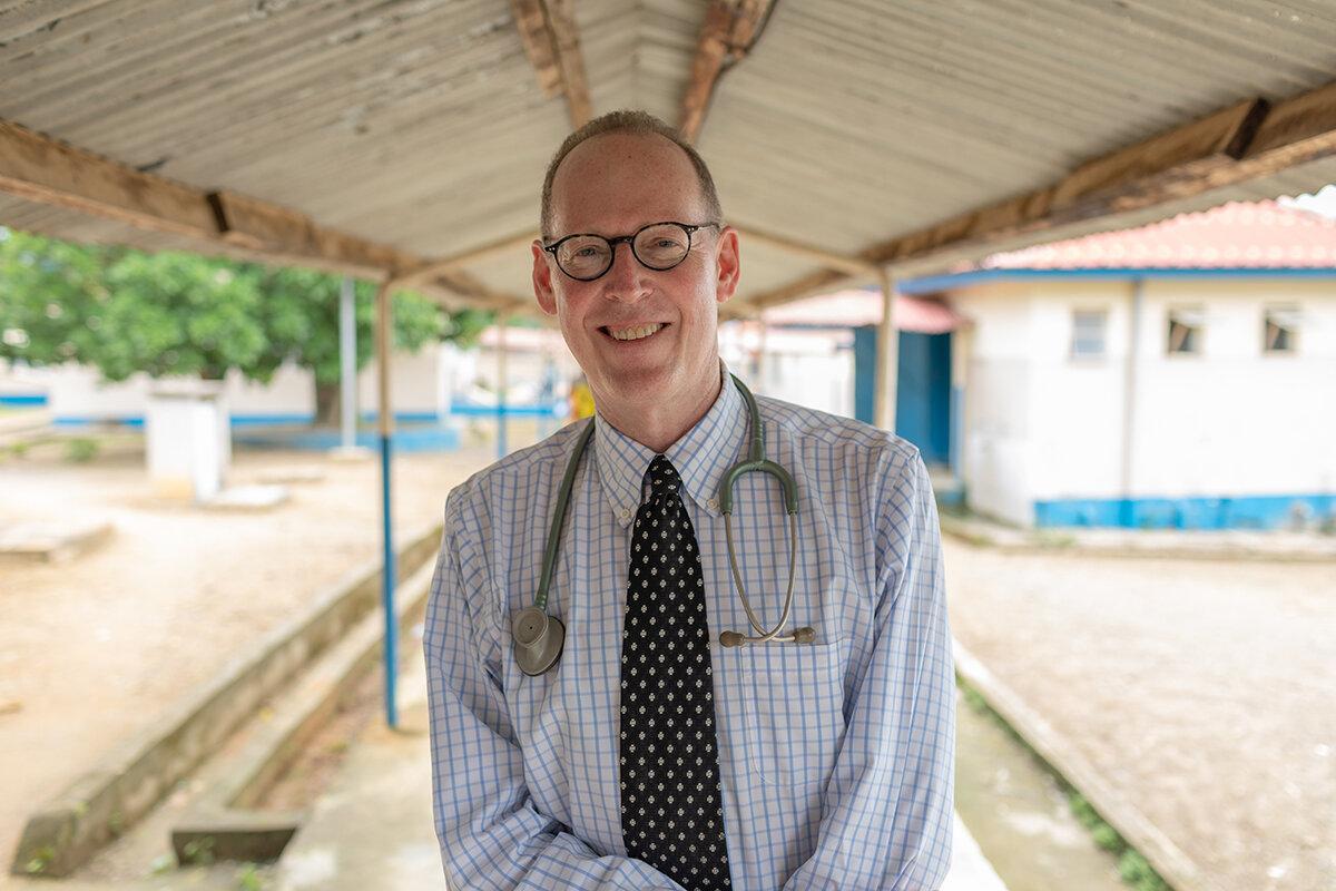 Paul Farmer at the Koidu Government Hospital in Koidu, Sierra Leone in 2015. 