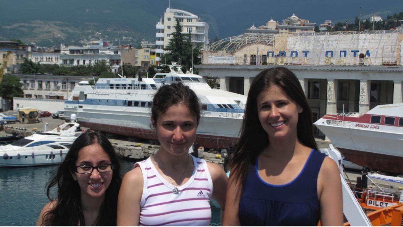 The author (right) on a family trip to the Port of Yalta in Crimea shortly before the invasion and annexation of Crimea by the Russian Federation.