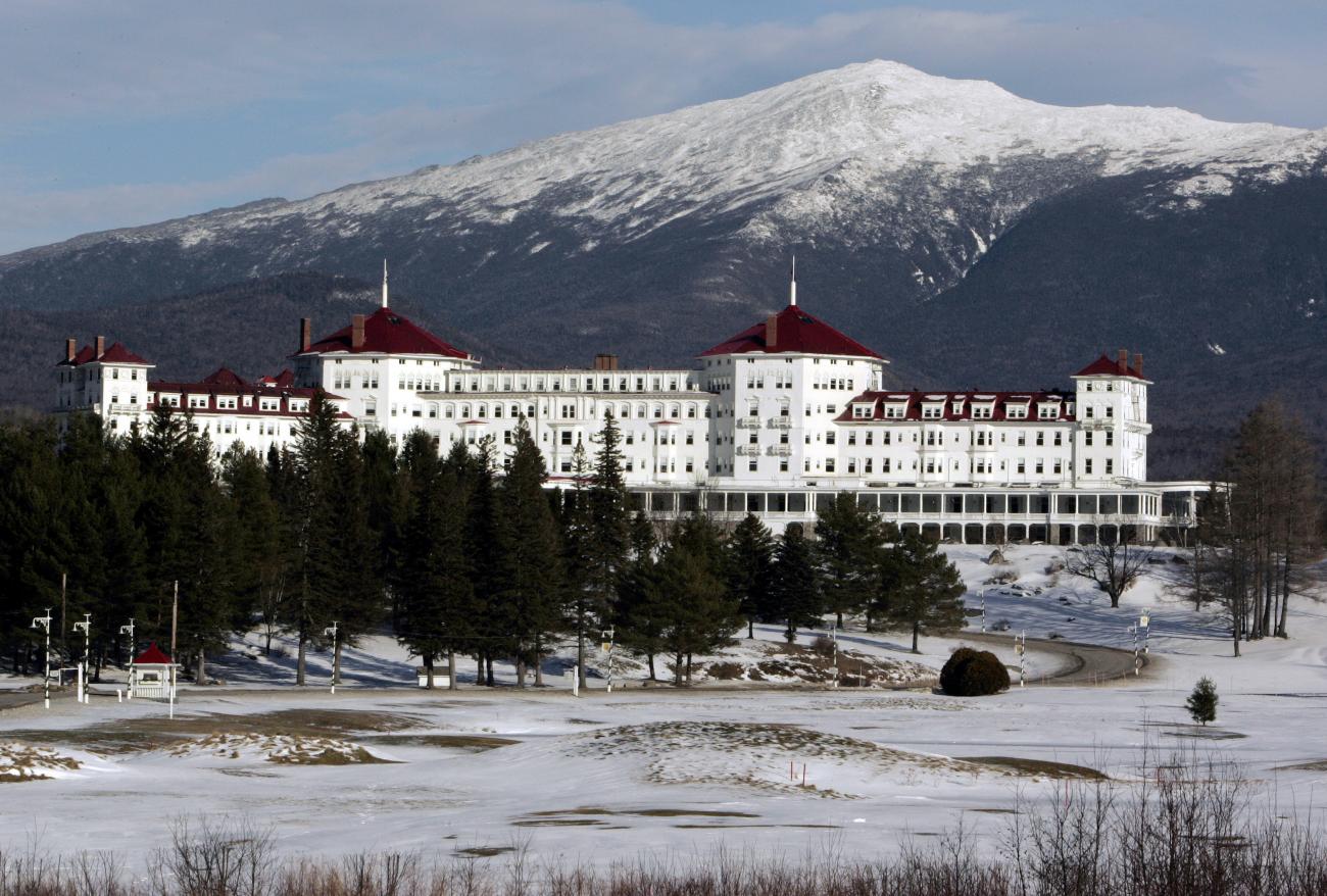 The Mount Washington Hotel, well-known as the site where the International Monetary Fund and the World Bank were created, in Bretton Woods, New Hampshire, sits at the base of Mount Washington.