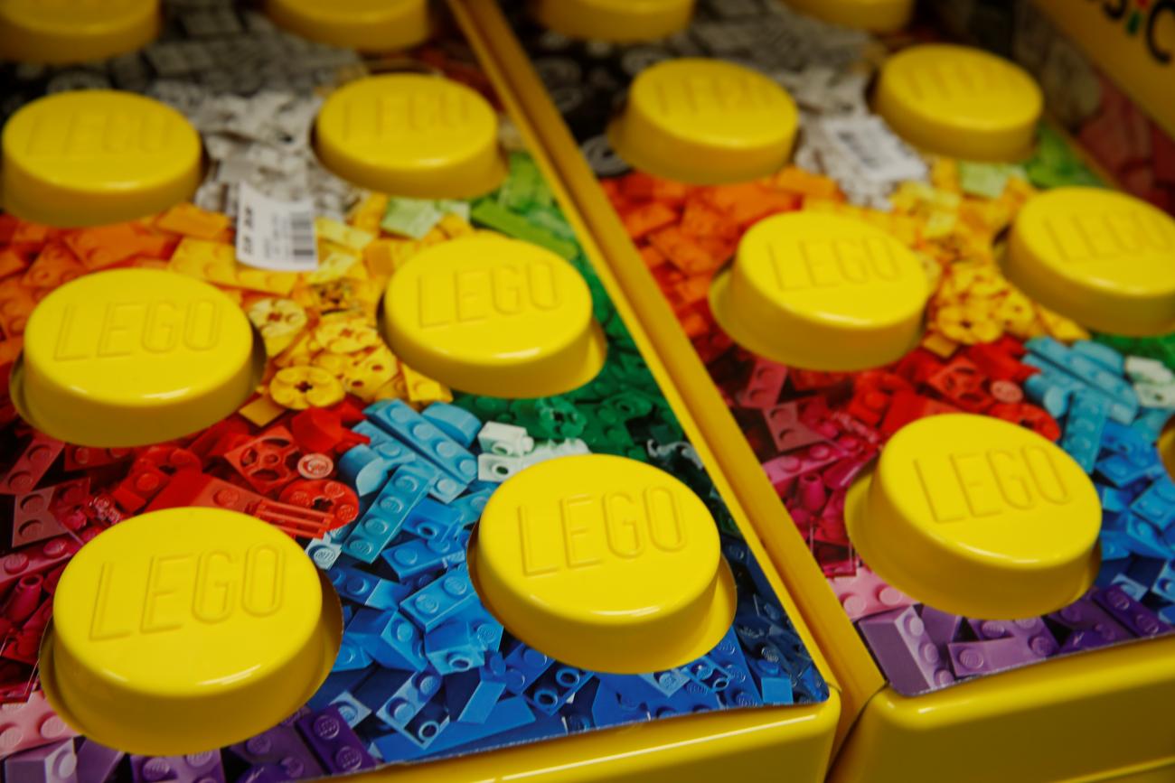 Lego bricks at a toy store in Bonn, Germany, on September 5, 2017. Toys are often made of plastic and contain chemicals that give them their durability and flexibility.