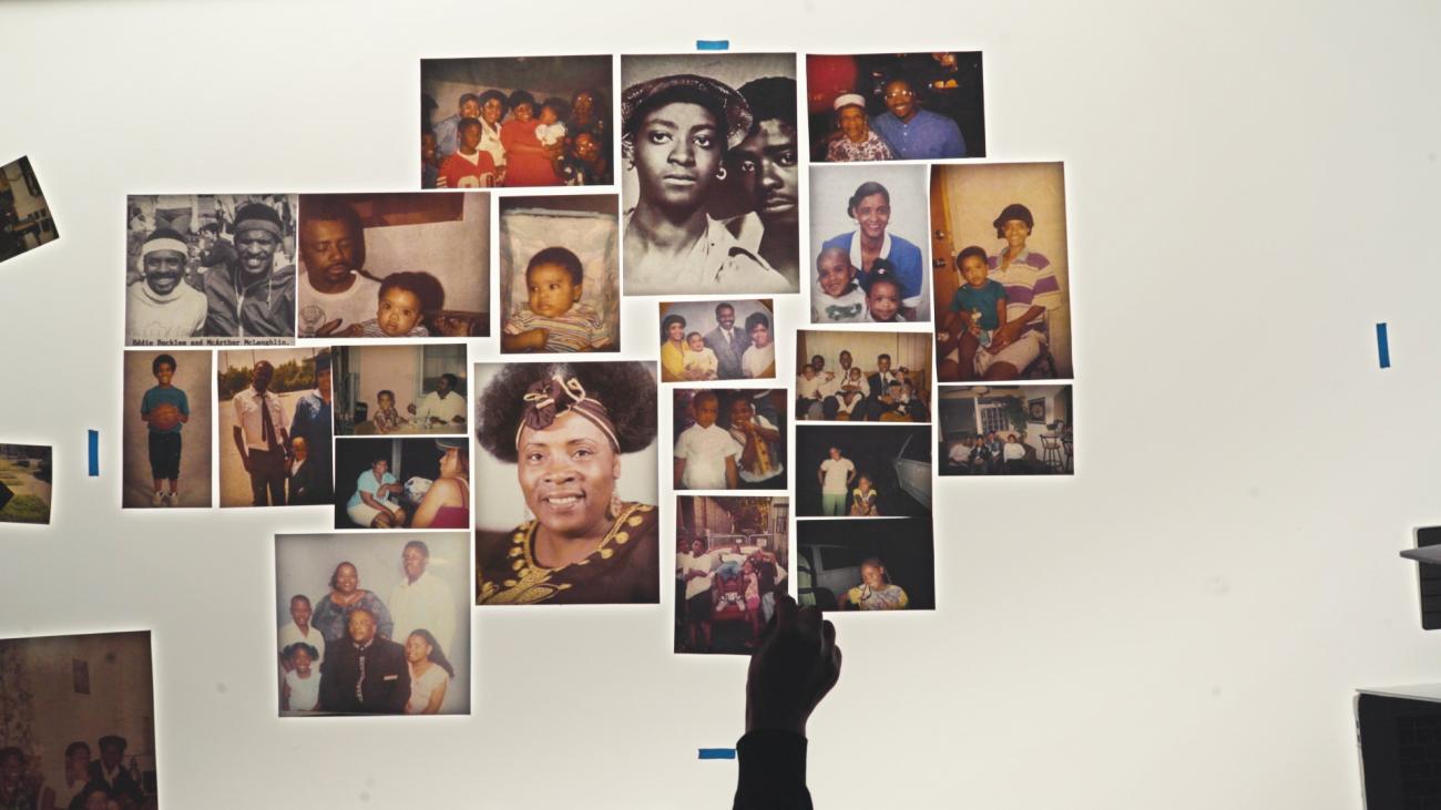 A collage of photos from the documentary film "Katrina Babies" by filmmaker and Hurrican Katrina survivor Edward Buckles, Jr.