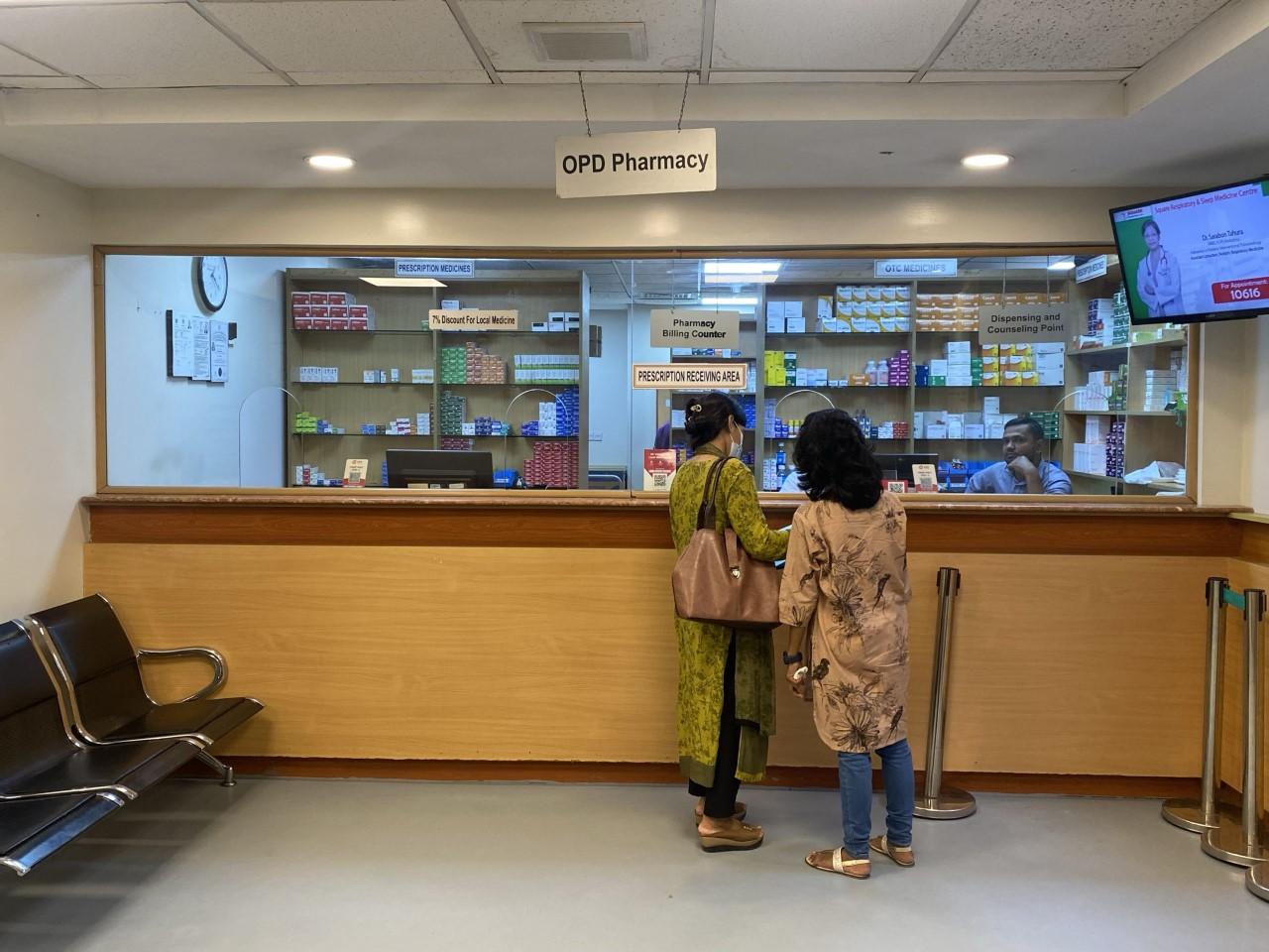 Pharmacy in Square Hospital, Dhaka. Photo taken on June 12, 2022.