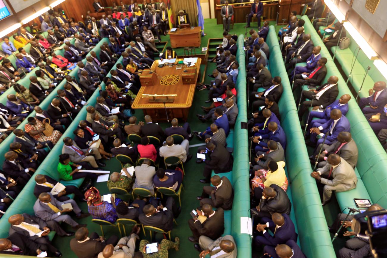 Ugandan lawmakers gather in the parliament to debate a move to change the constitution to extend the president's rule, in Kampala, Uganda, on September 21, 2017. REUTERS/James Akena