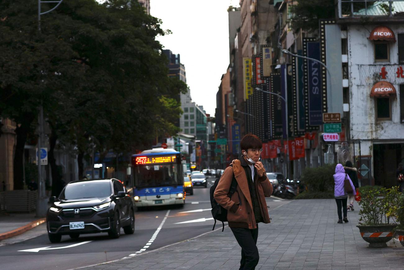 A general view of the rush hour traffic in Taipei, Taiwan, January 17, 2023.