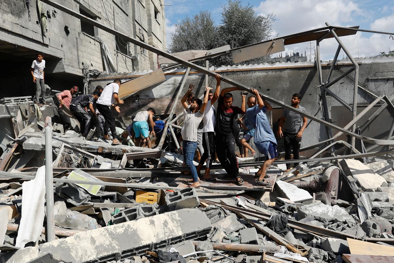 Aftermath of Israeli air strikes in Rafah