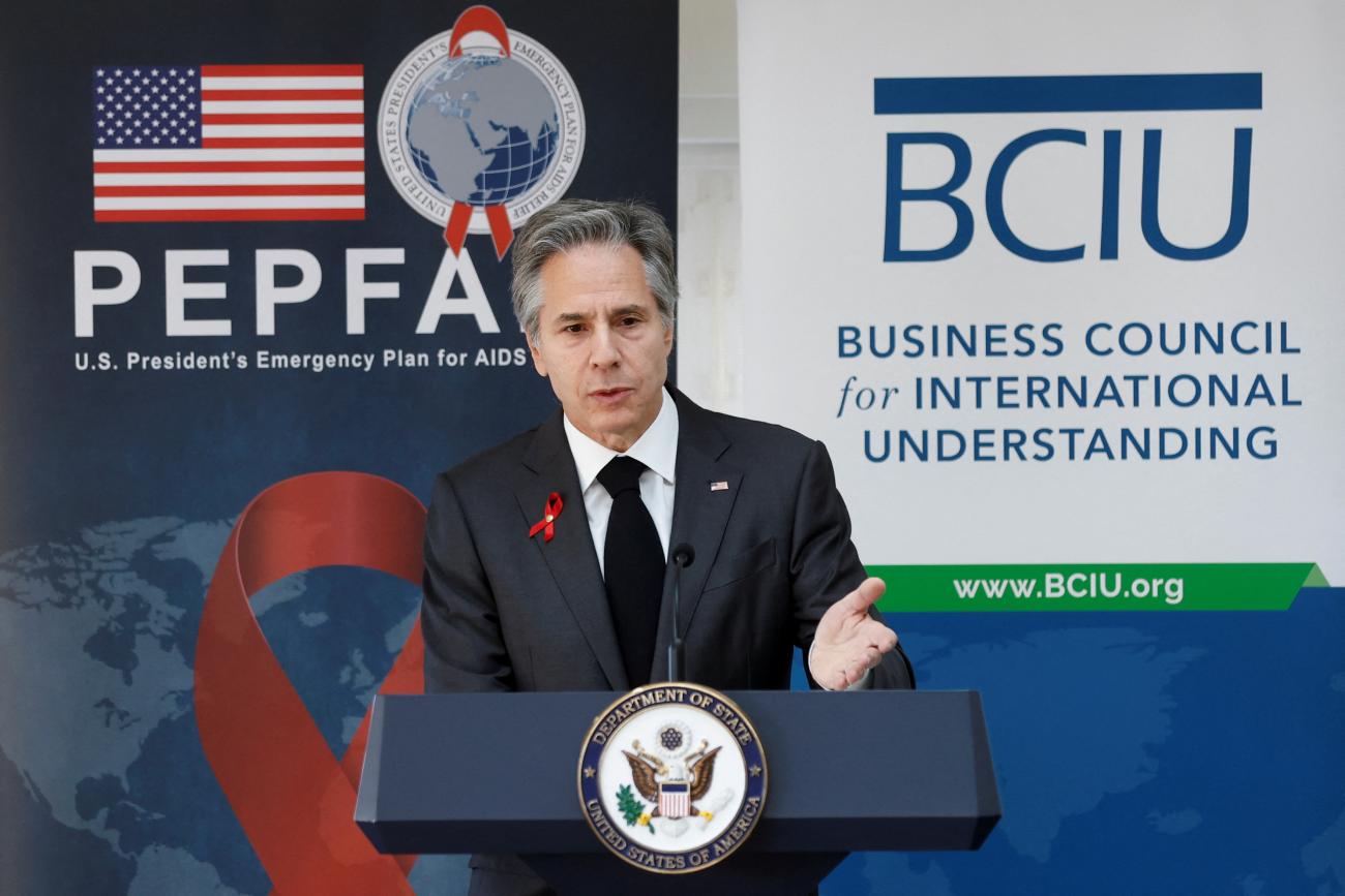 U.S. Secretary of State Antony Blinken delivers remarks on PEPFAR at World AIDS Day event.