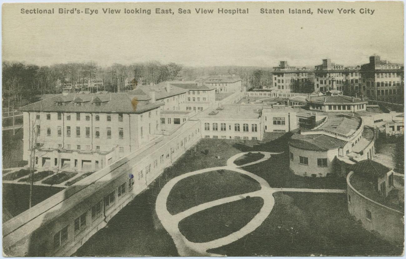 Postcard of Sea View Hospital Staten Island, New York City.