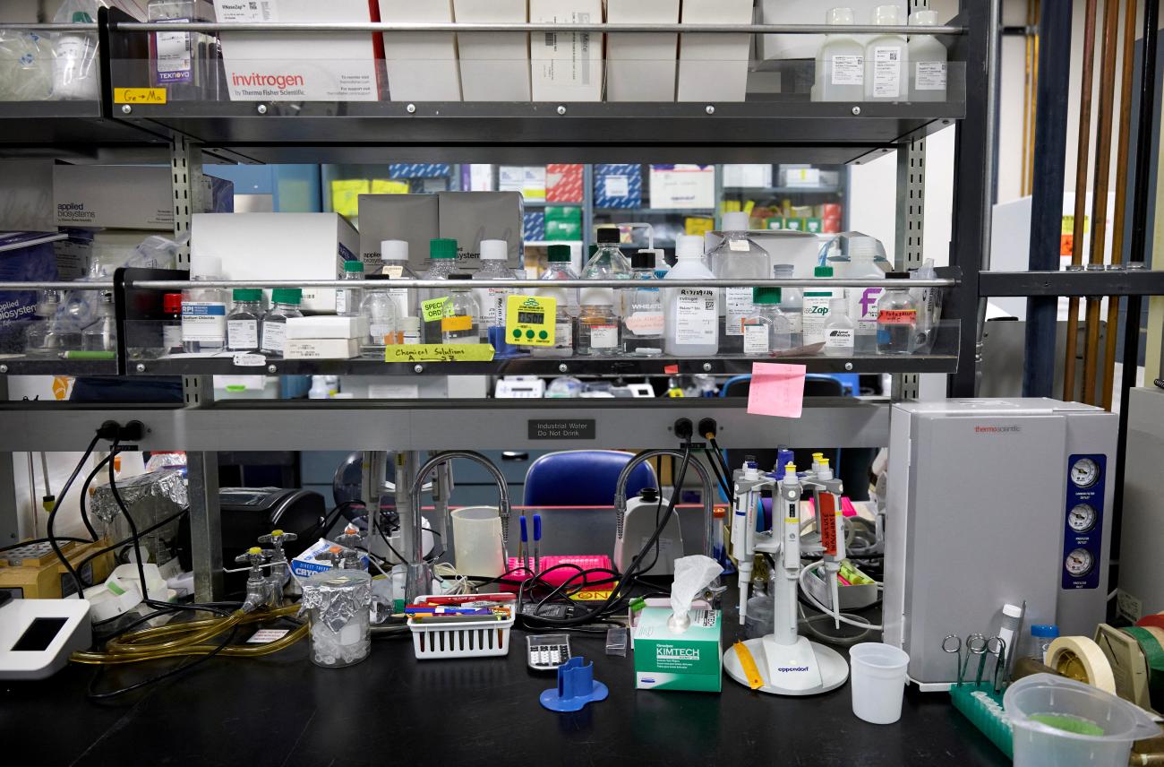 A view shows an unused research lab after USAID funding was cuts, at the University of California, Davis, in Davis, California, on March 6, 2025.