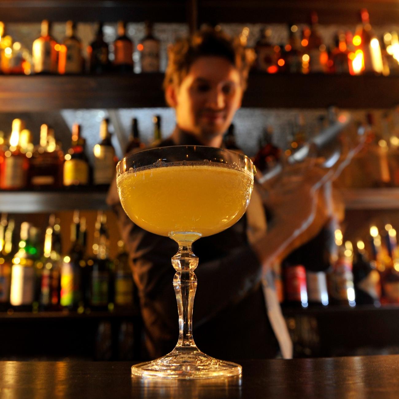 Bar Manager Nicolas de Soto mixes a Calvados-based cocktail at ECC in Chinatown, London December 3, 2010.