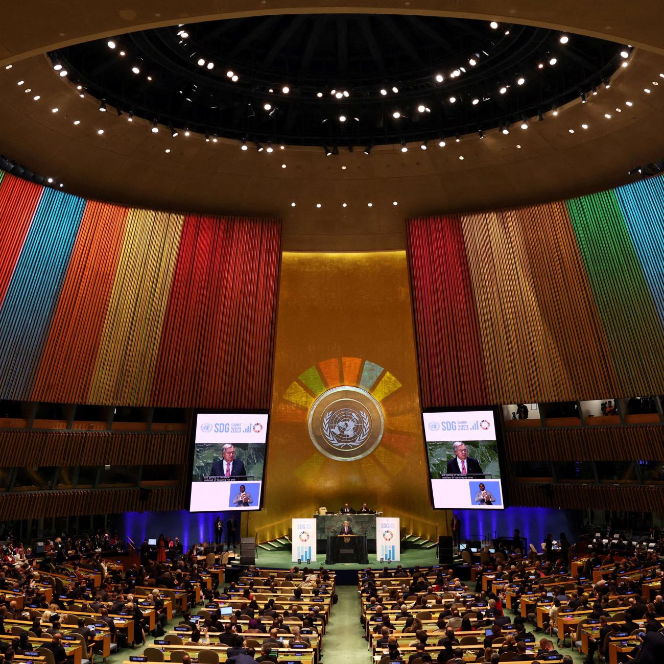 United Nations Secretary-General Antonio Guterres delivers a statement during the opening of the Sustainable Development Goals (SDG) Summit 2023, at U.N. headquarters in New York City, New York, U.S., September 18, 2023.