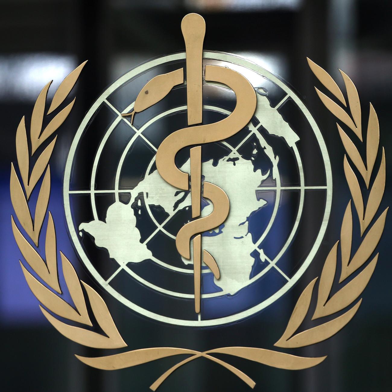 A logo is pictured on the headquarters of the World Health Organization (WHO) ahead of a meeting of the Emergency Committee on the novel coronavirus in Geneva, Switzerland on January 30, 2020.
