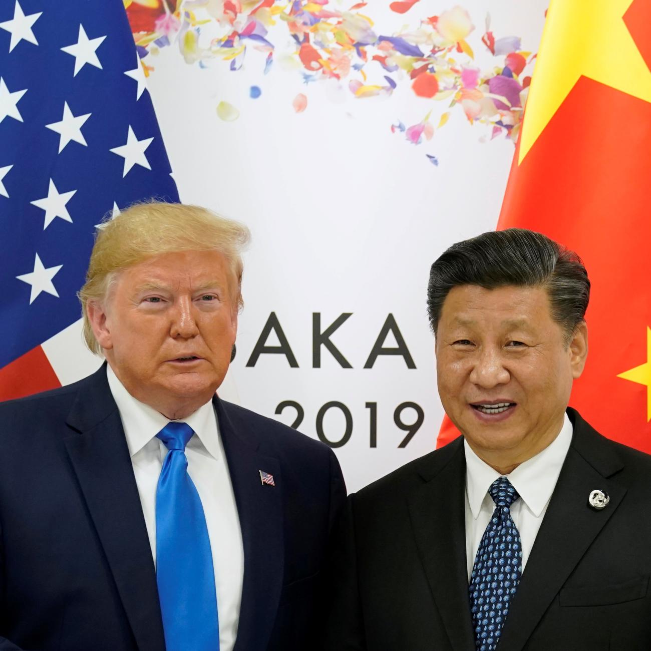 U.S. President Donald Trump and China's President Xi Jinping pose for a photo ahead of their bilateral meeting during the G20 leaders' summit, in Osaka, Japan, on June 29, 2019. 