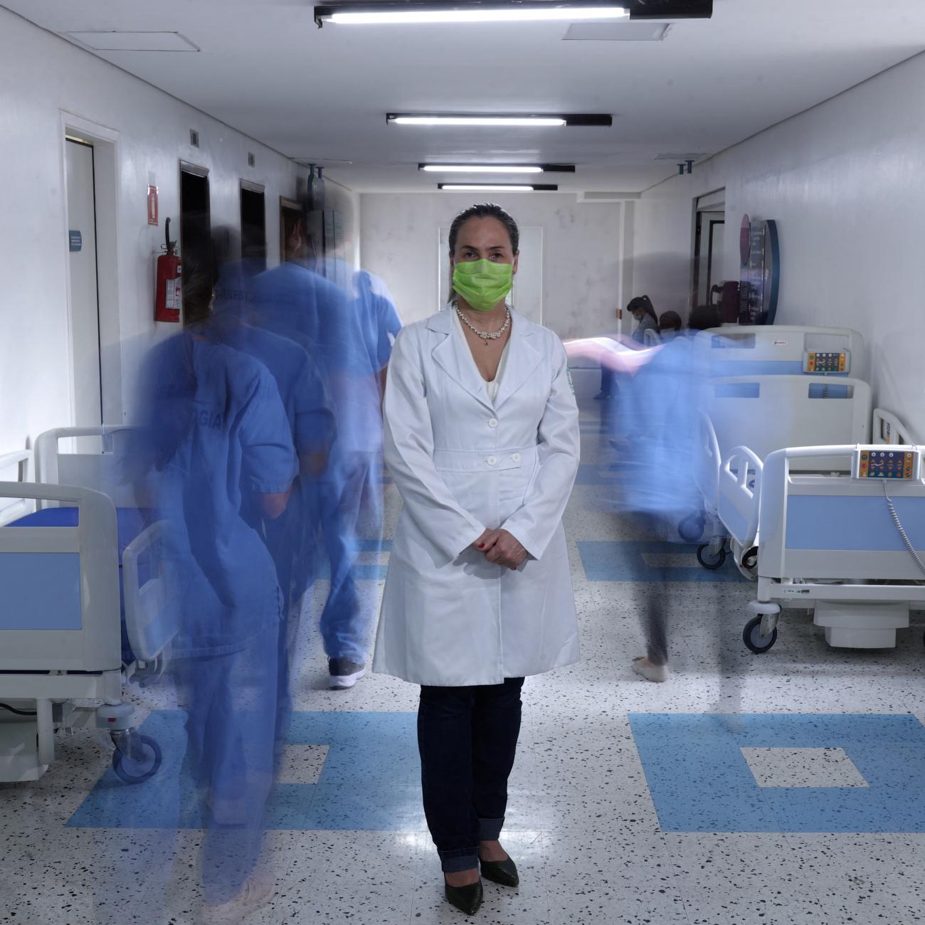 Ana Marcela Rojas Fonseca Hial, MD, who volunteered in COVID-19 vaccine trial for AstraZeneca, poses for a photograph, in Sao Paulo, Brazil, on December 10, 2020. 