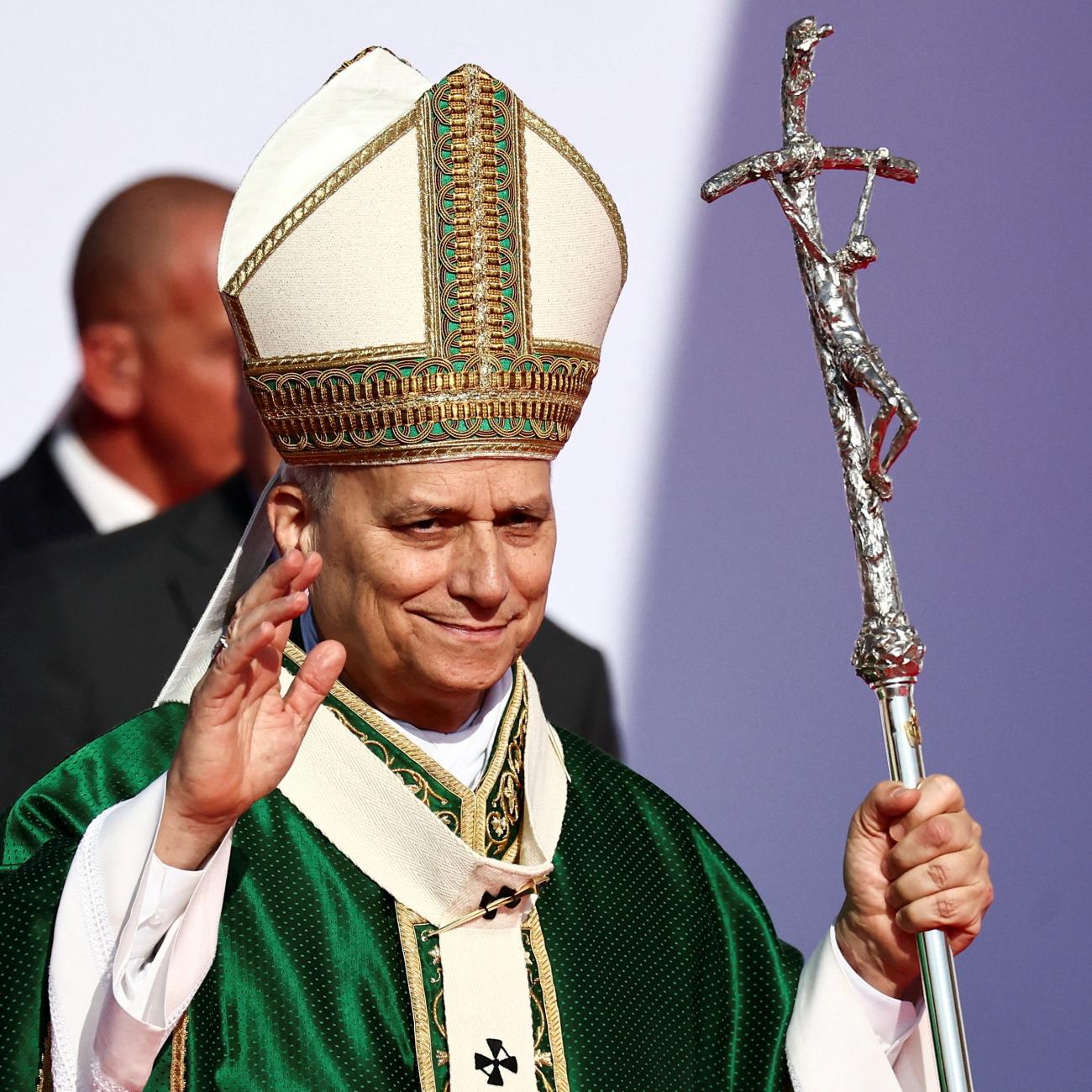 Pope Leo XIV attends the Mass for Jubilee of Youth in Tor Vergata, in Rome, Italy, on August 3, 2025.