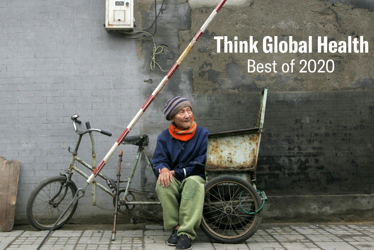 A resident rests on a bike in a "hutong", an alleyway, in Beijing, China.