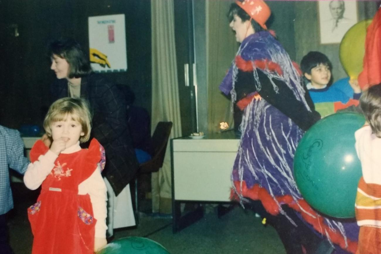 	 Life and happiness before the war. Holiday party at dad’s office. Sarajevo, December, 1990.