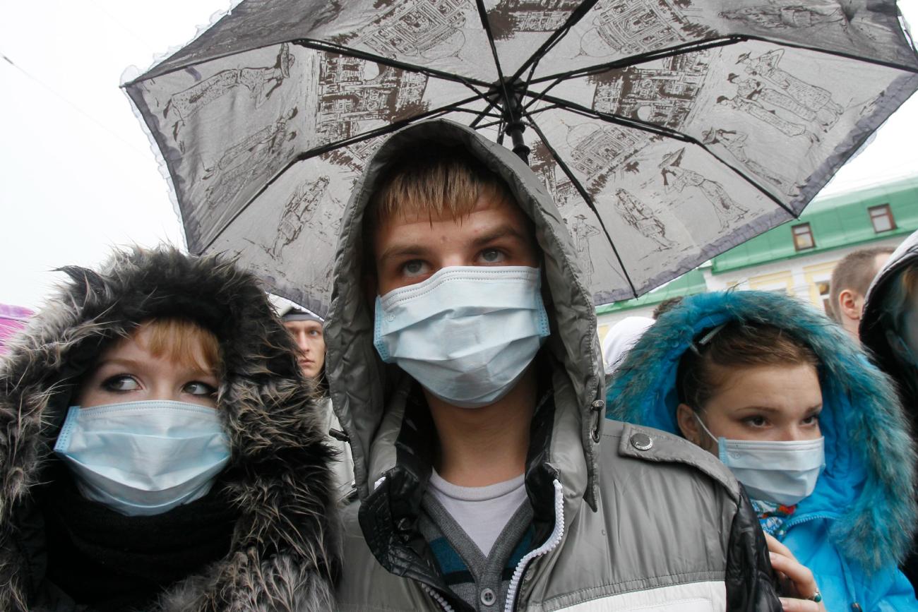 Activists and patients living with HIV, tuberculosis and viral hepatitis attend a rally "Ukraine Under Quarantine" in Kiev November 13, 2012. 