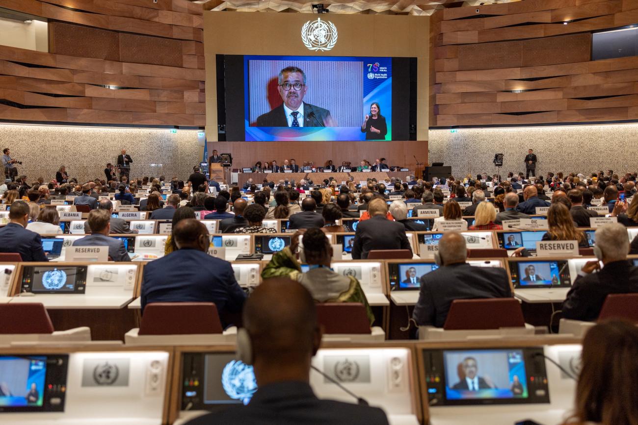 Dr. Tedros Adhanom Ghebreyesus, director-general of the World Health Organization (WHO),  attends the World Health Assembly at the United Nations in Geneva, Switzerland, May 21, 2023. REUTERS/Denis Balibouse 