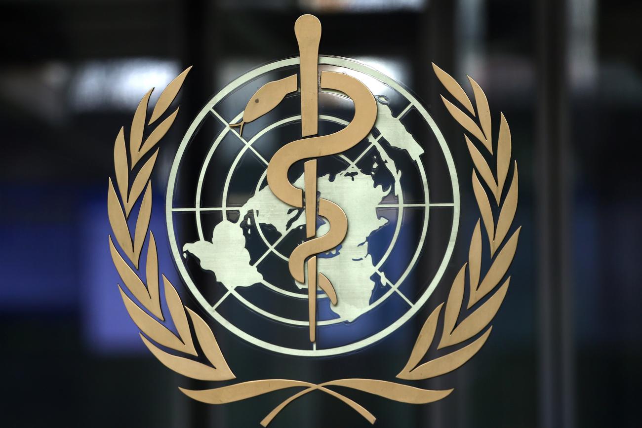 A logo is pictured on the headquarters of the World Health Organization (WHO) ahead of a meeting of the Emergency Committee on the novel coronavirus in Geneva, Switzerland on January 30, 2020.