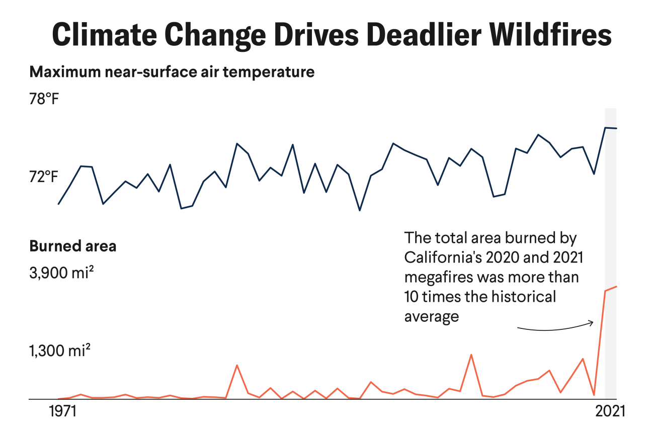 Climate change drives deadlier wildfires