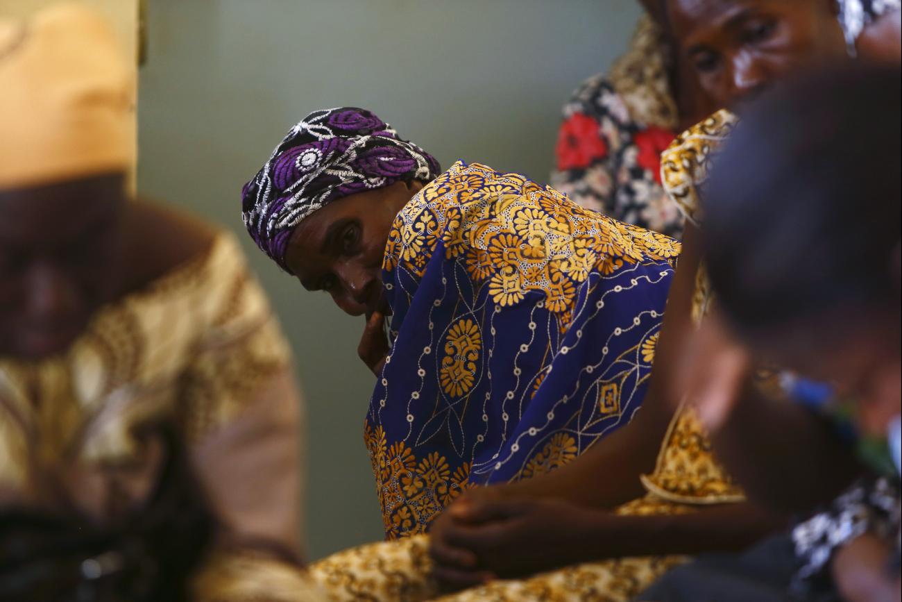 Women attend a talk on sexual health and HIV prevention organised by the Jesuit-founded Association Solidarite Vie e Santa (ASVS - Association of Solidarity, Life and Health) at their welcome centre and clinic in the Tanghin neighbourhood of Ouagadougou April 13, 2013