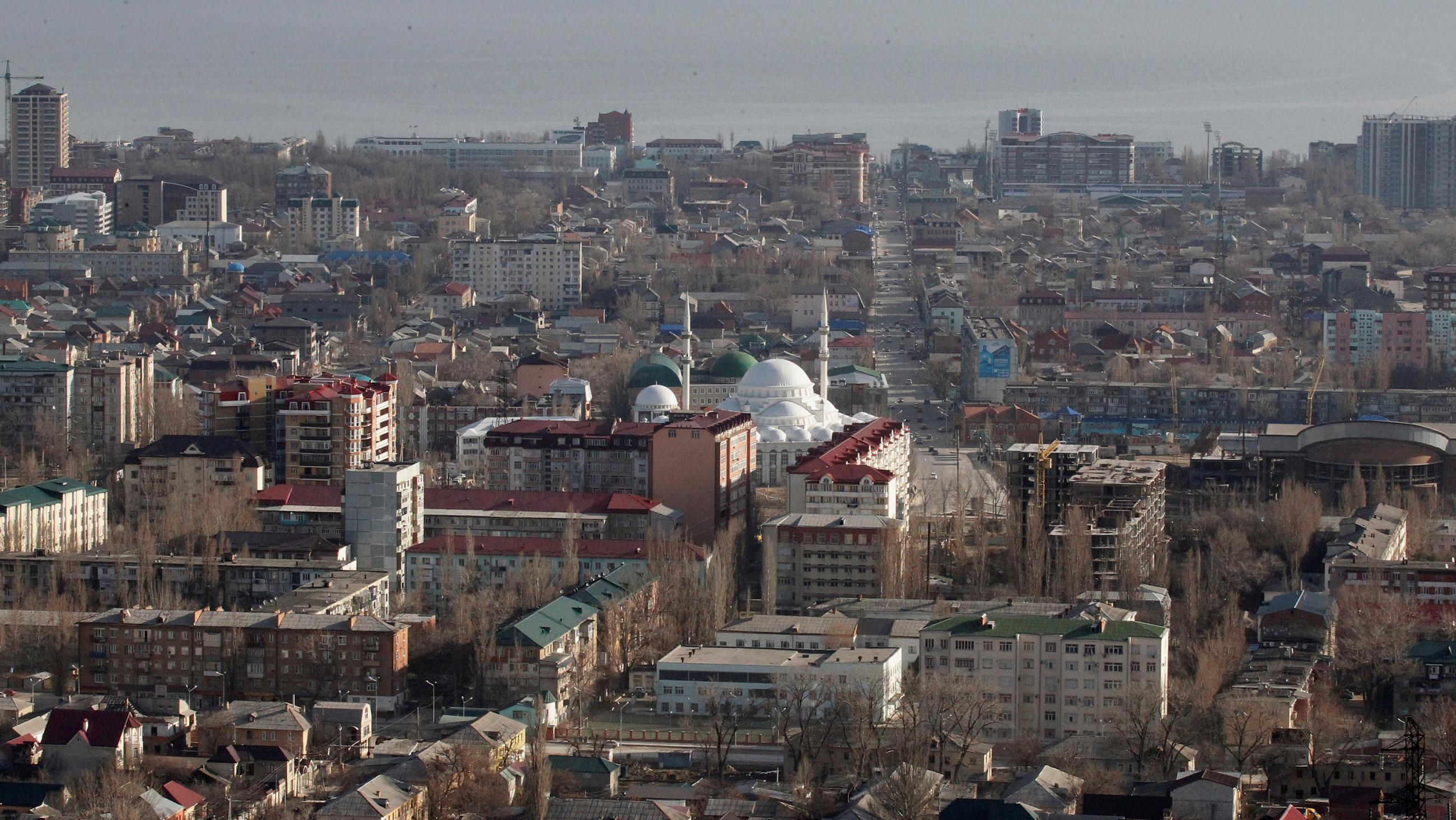 The photo shows the city from above. 