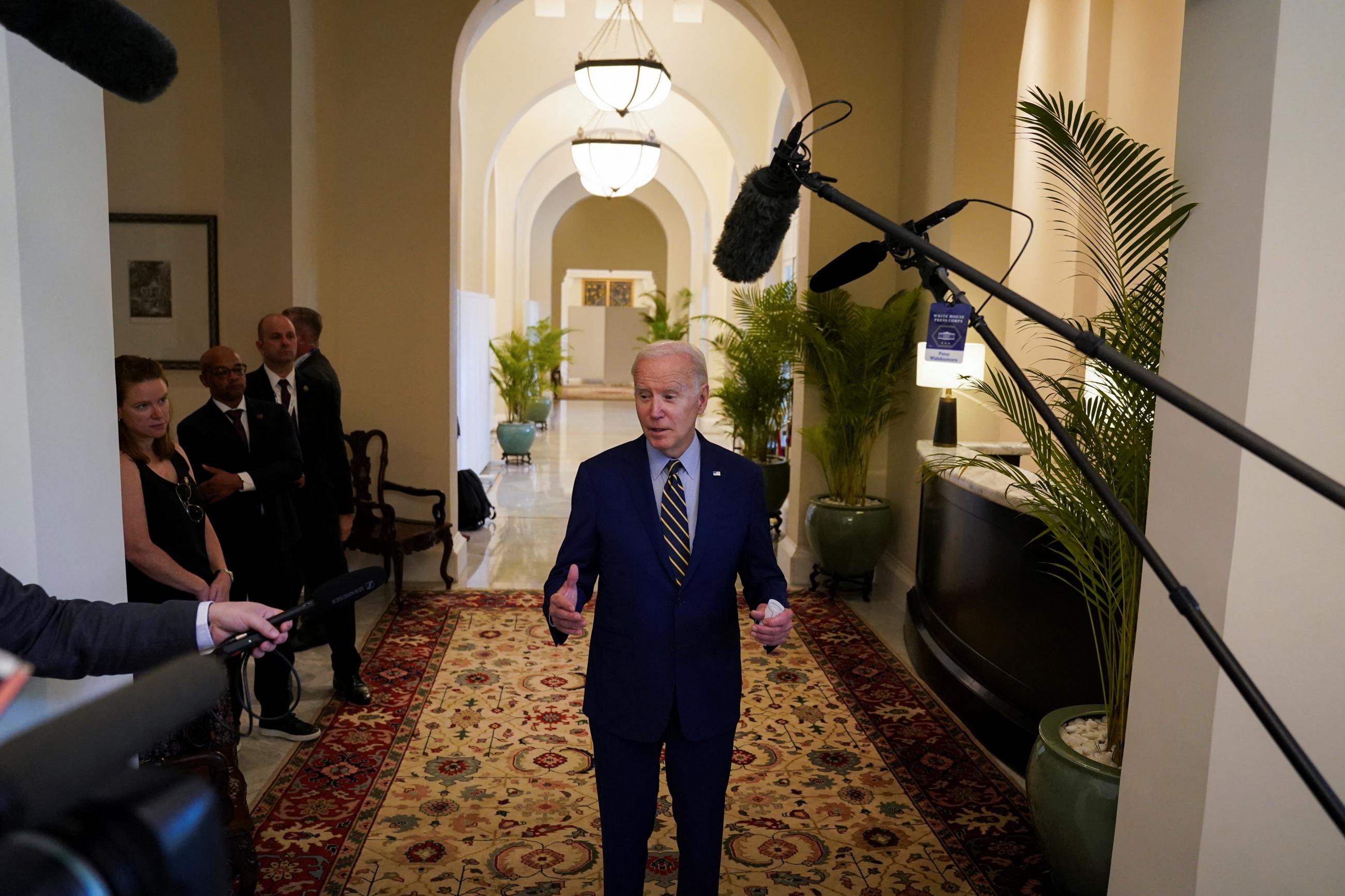 U.S. President Joe Biden makes a statement about the U.S. midterm elections during his visit in Phnom Penh, Cambodia November 13, 2022.