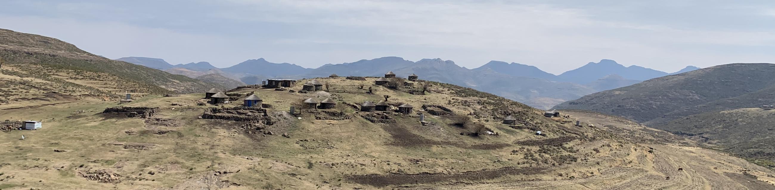 A small village with animal enclosures, 15 kilometers away from Semonkong. September 10, 2022.