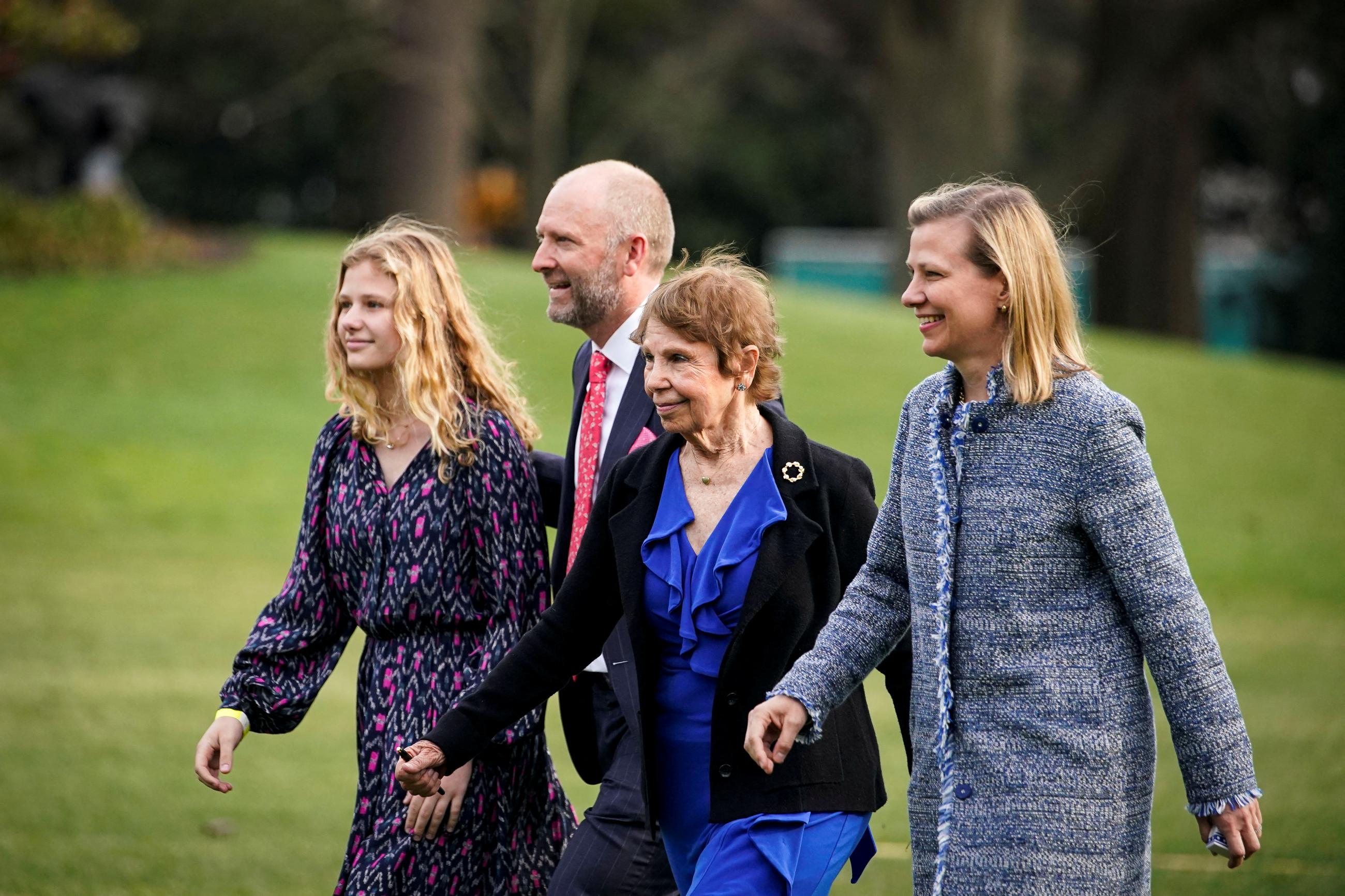 The family of Dr. Lorna Breen, who attended the bill signing of the Dr. Lorna Breen Health Care Provider Protection Act, on the South Lawn of the White House in Washington, DC, on March 18, 2022.  