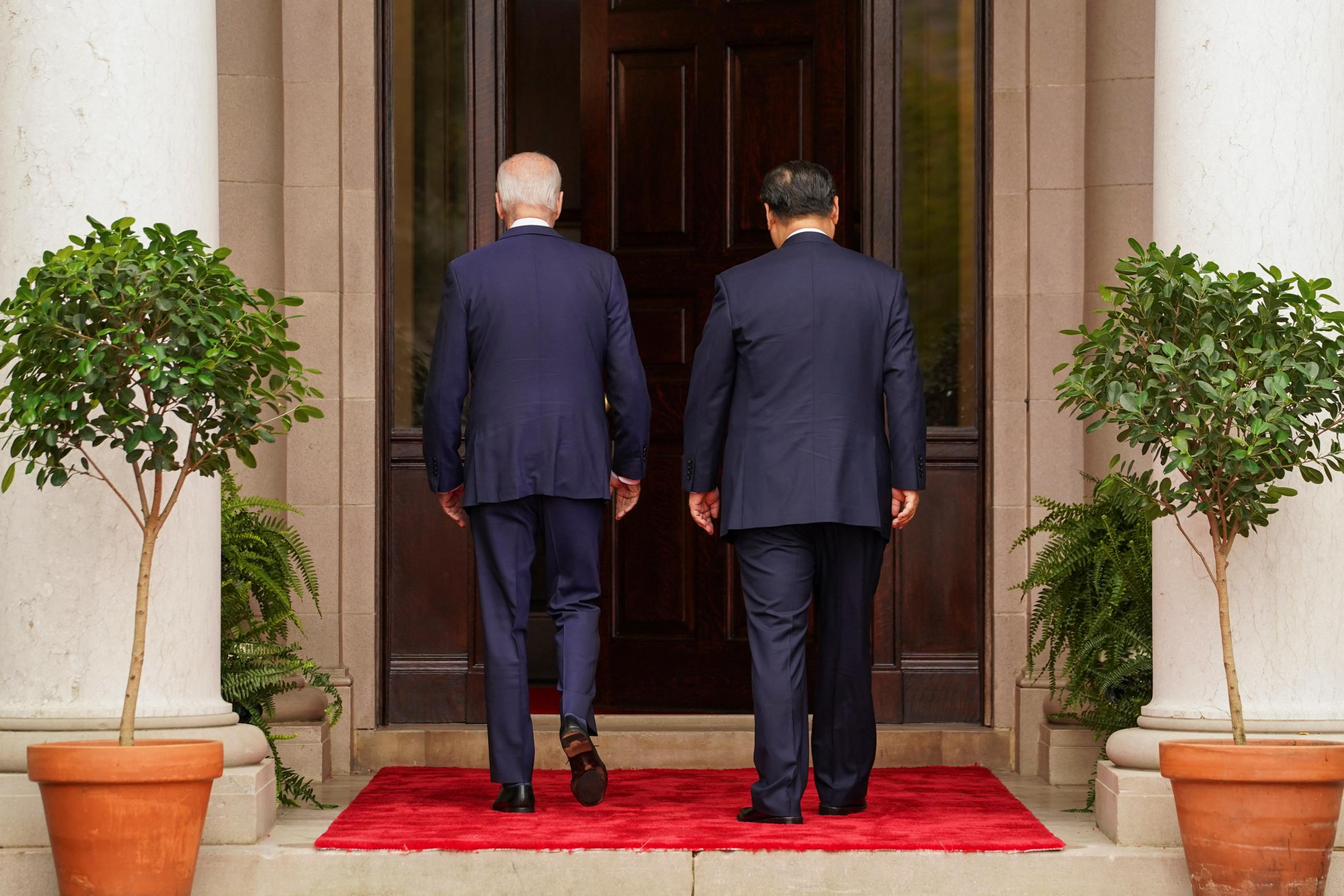 U.S. President Joe Biden welcomes Chinese President Xi Jinping.