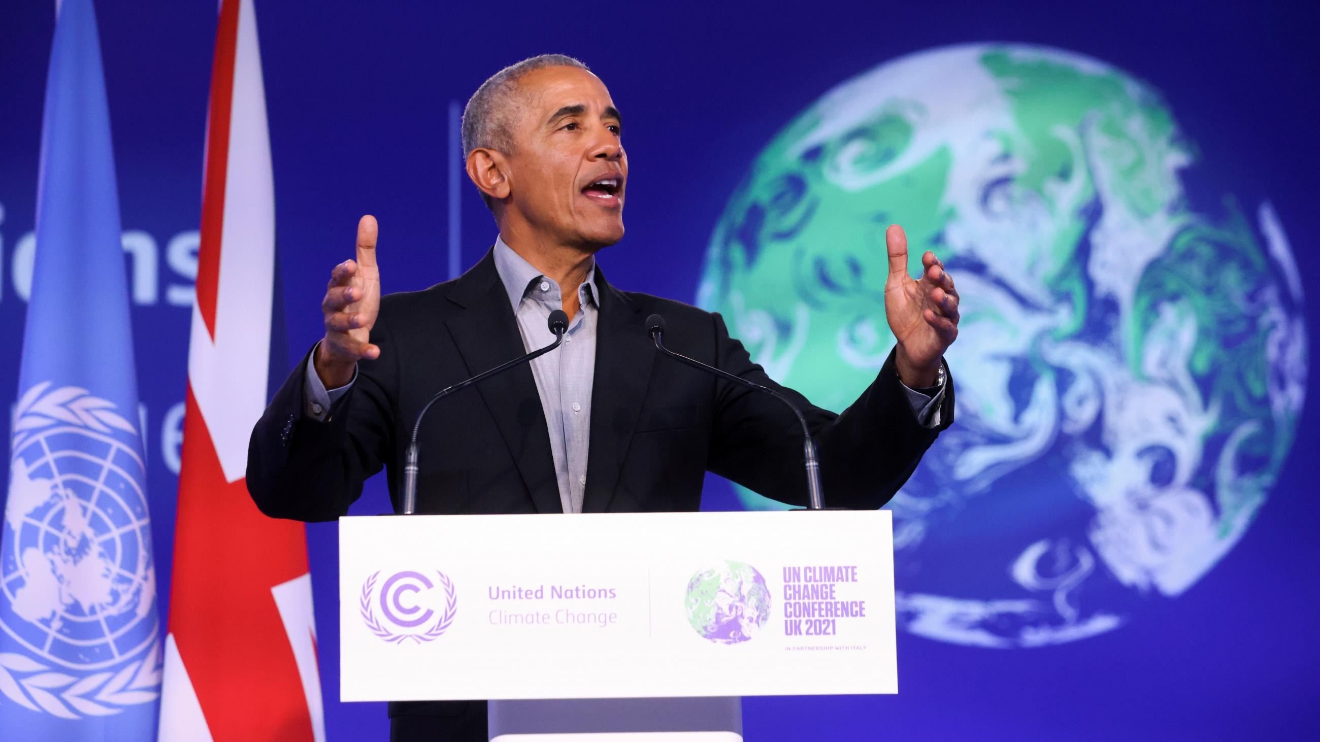 Former U.S. President Barack Obama delivered a magnetic speech during COP26 on November 8, 2021.