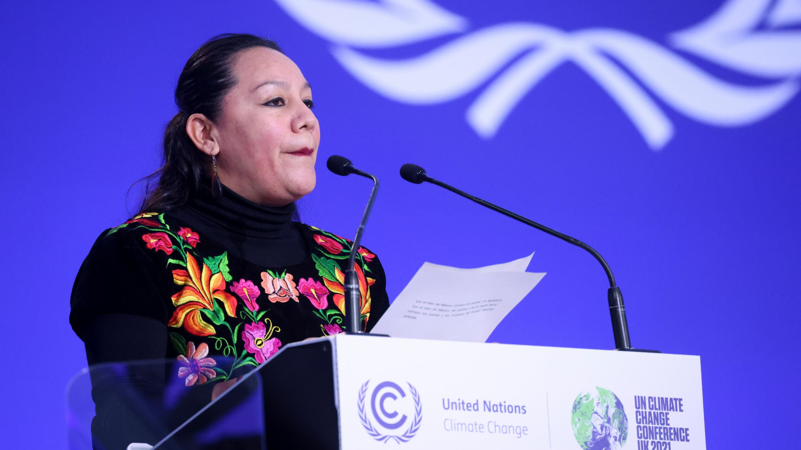 Mexico's Secretary of Environment and Natural Resources, Maria Luisa Albores Gonzalez spoke at COP26 on November 10, 2021.