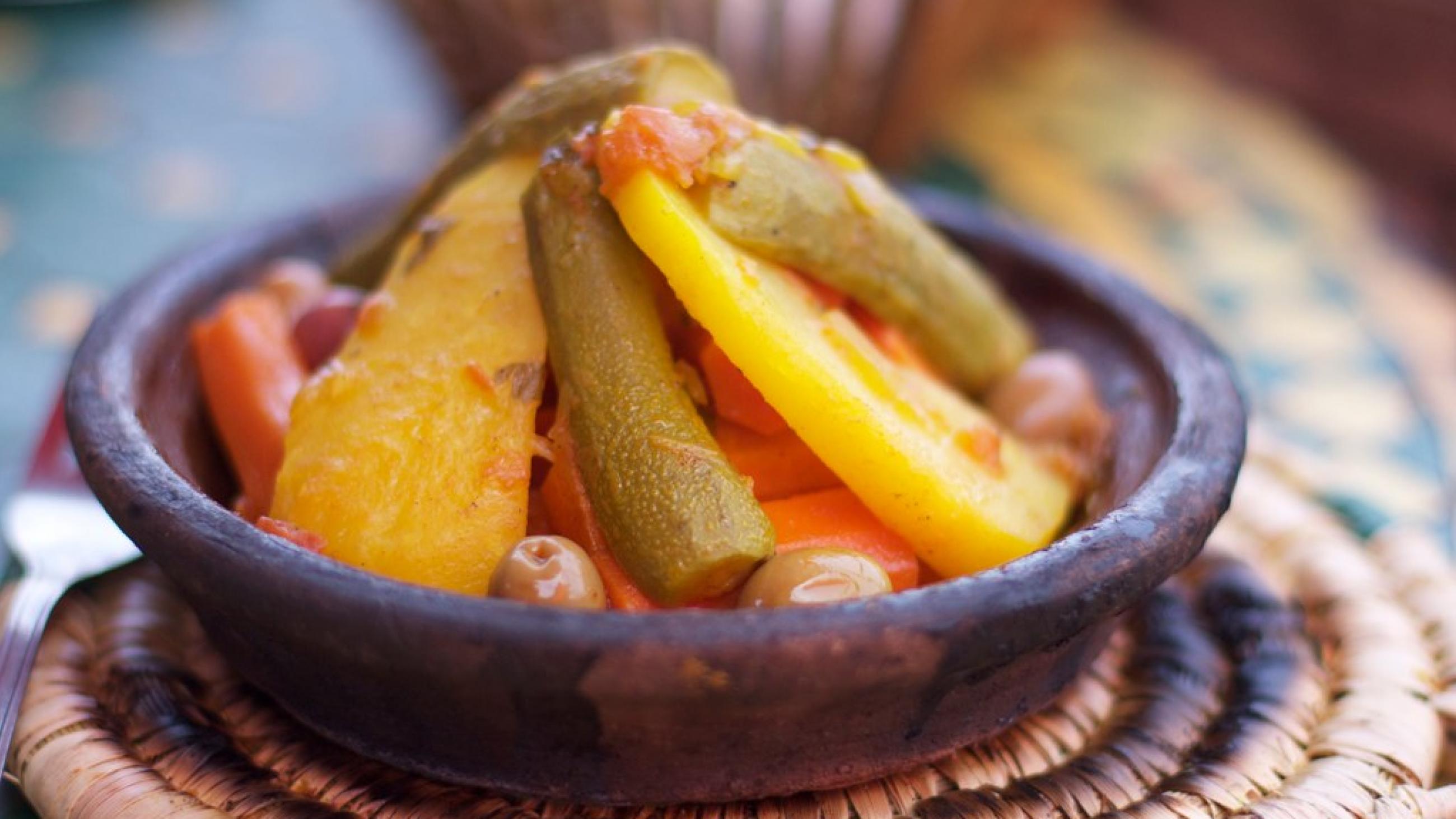 Pictured is a photo of vegetable tagine.