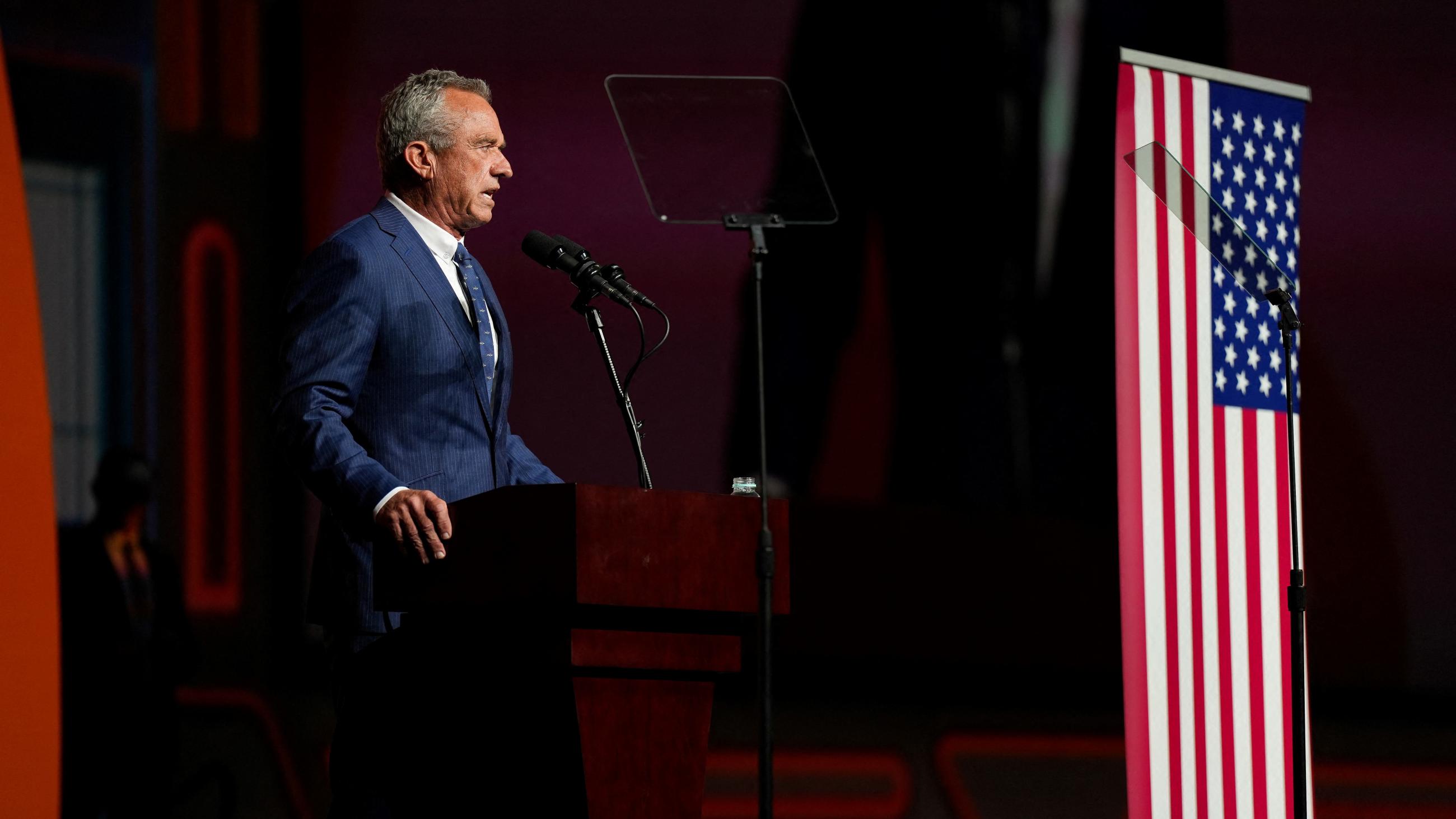 Robert F. Kennedy Jr speaks at Bitcoin 2024 in Nashville, Tennessee, U.S. July 26, 2024.