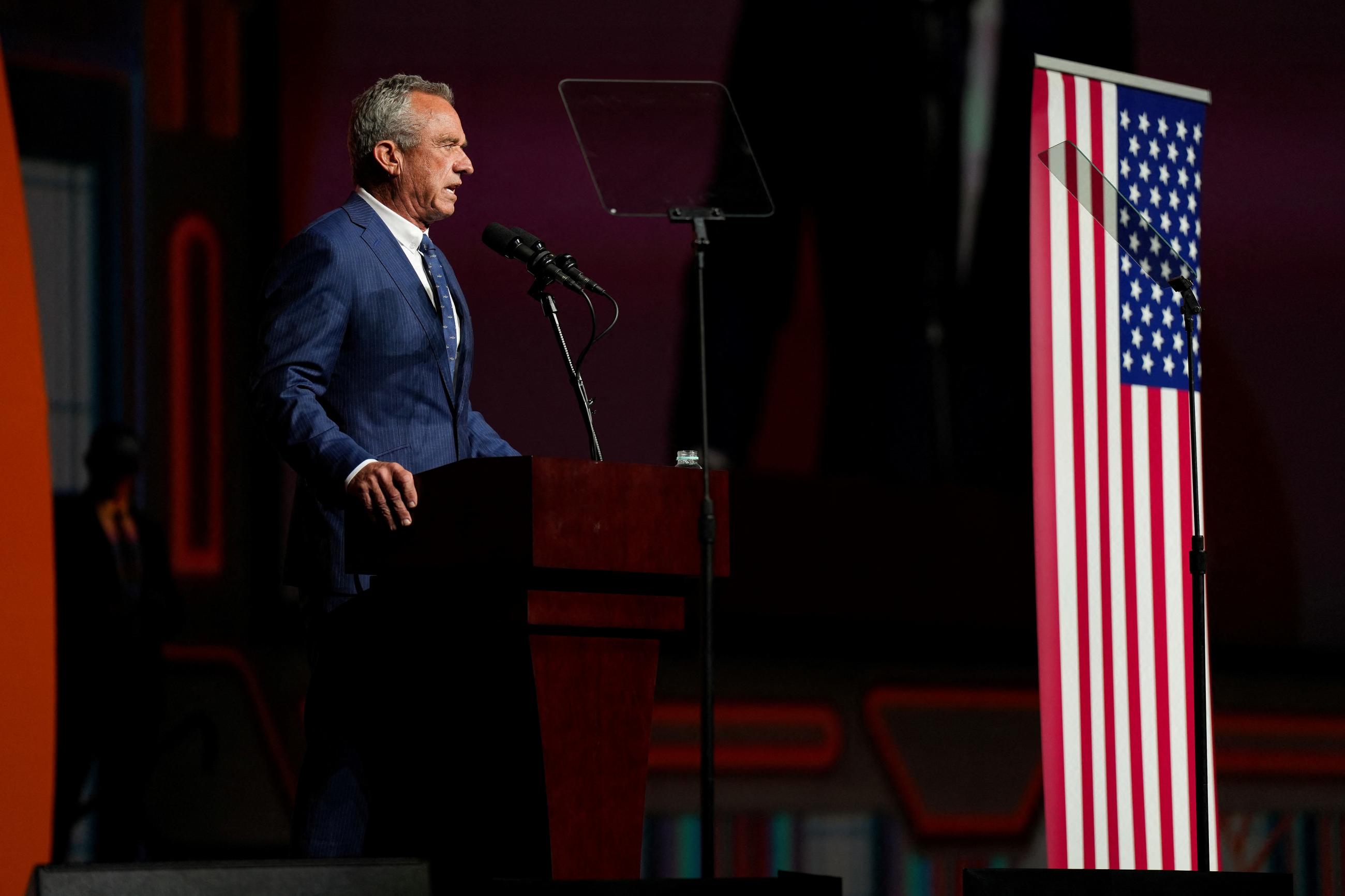 Robert F. Kennedy Jr speaks at Bitcoin 2024 in Nashville, Tennessee, U.S. July 26, 2024.