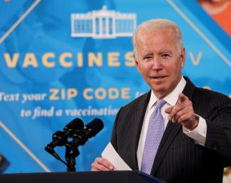 U.S. President Joe Biden delivers remarks on the authorization of the COVID-19 vaccine for kids ages 5 to 11, at the White House in Washington, DC, on November 3, 2021. 