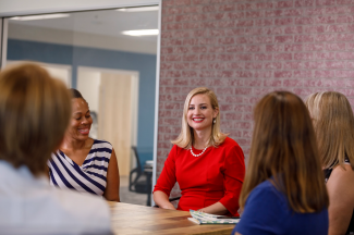 Mayor Kate Gallego attends a meeting in Phoenix, Arizona.