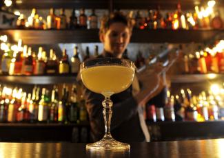 Bar Manager Nicolas de Soto mixes a Calvados-based cocktail at ECC in Chinatown, London, on December 3, 2010.