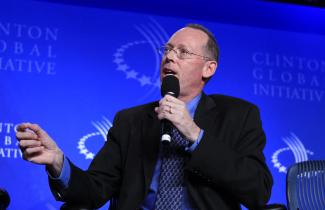 Paul Farmer takes part in a special session regarding cancer in the developing world during the Clinton Global Initiative