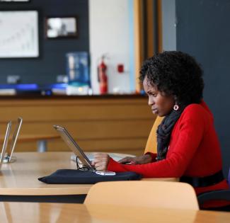 Entrepreneurs work on their projects at Nailab, a Kenyan firm that supports technology startups.