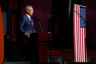 Robert F. Kennedy Jr speaks at Bitcoin 2024 in Nashville, Tennessee, U.S. July 26, 2024.