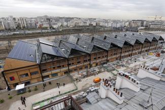 A general view of the solar power station Halle Pajol during its inauguration, in Paris, France, on April 15, 2013.